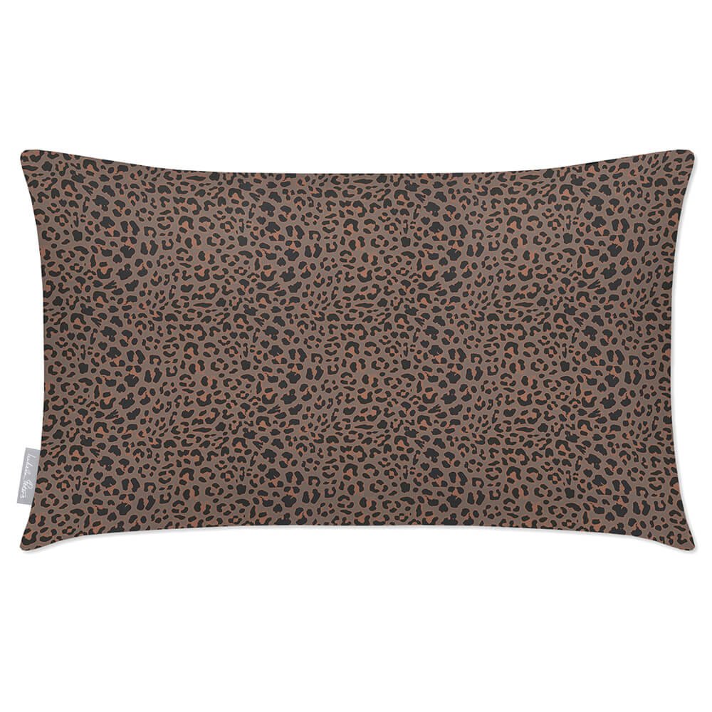 Outdoor Garden Waterproof Rectangle Cushion - Leopard  Izabela Peters Dovedale Stone 50 x 30 cm 
