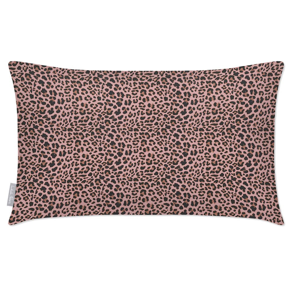 Outdoor Garden Waterproof Rectangle Cushion - Leopard  Izabela Peters Rosewater 50 x 30 cm 