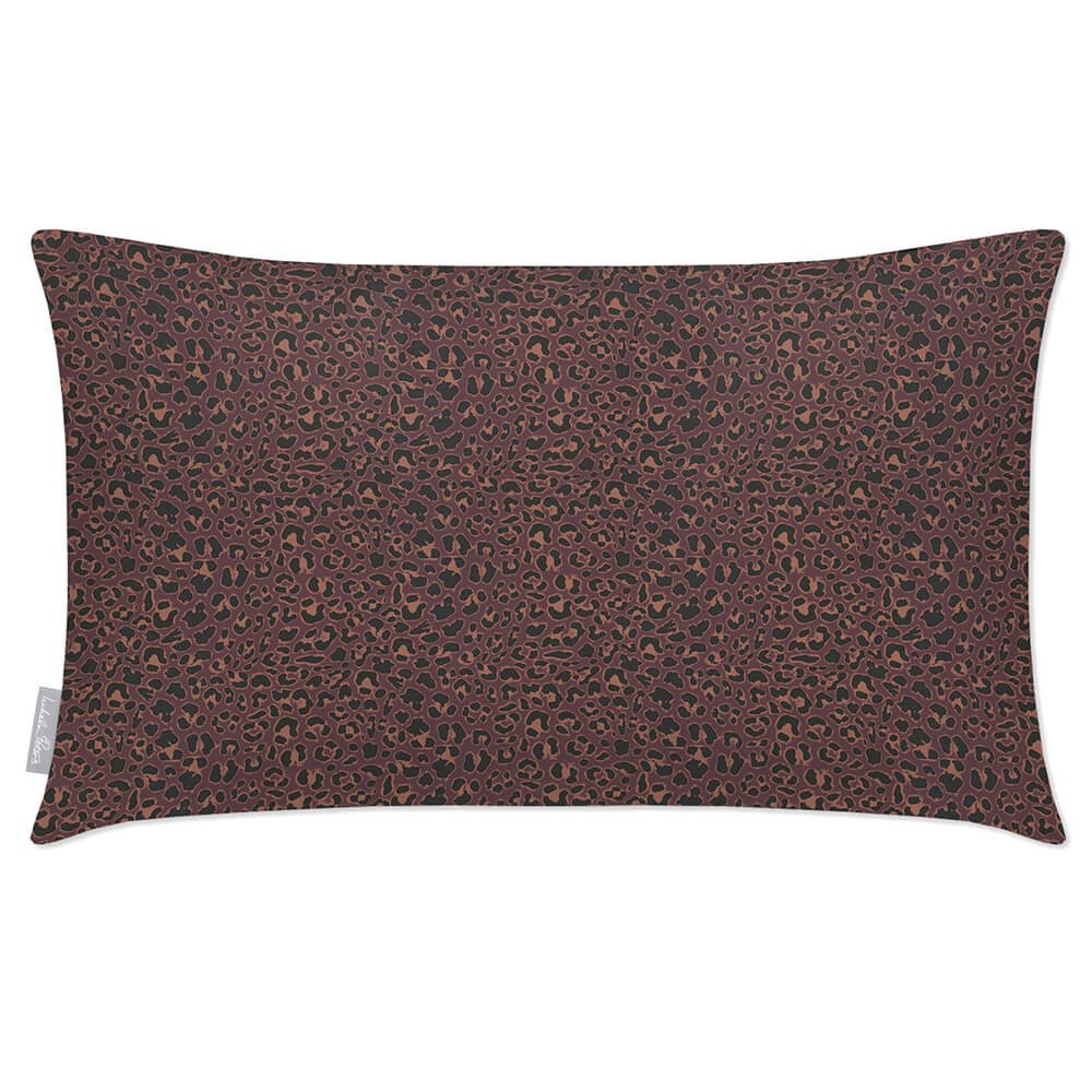 Outdoor Garden Waterproof Rectangle Cushion - Leopard  Izabela Peters Italian Grape 50 x 30 cm 