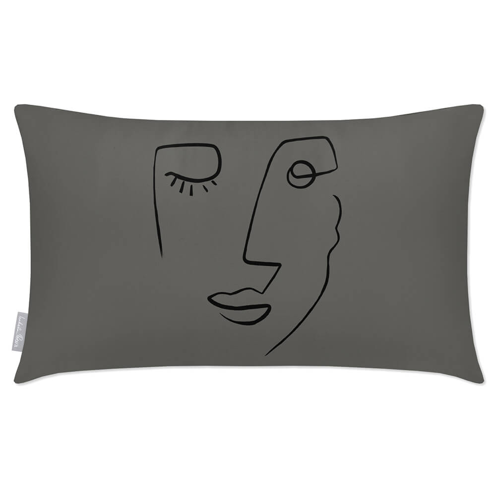 Outdoor Garden Waterproof Rectangle Cushion - Open Face - Beluga 50 x 30 cm by Izabela Peters