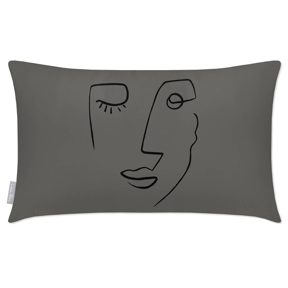 Outdoor Garden Waterproof Rectangle Cushion - Open Face  Izabela Peters Beluga 50 x 30 cm 