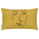 Outdoor Garden Waterproof Rectangle Cushion - Open Face - Mustard Ochre 50 x 30 cm by Izabela Peters
