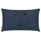 Outdoor Garden Waterproof Rectangle Cushion - Open Face - Petrol Blue 50 x 30 cm by Izabela Peters