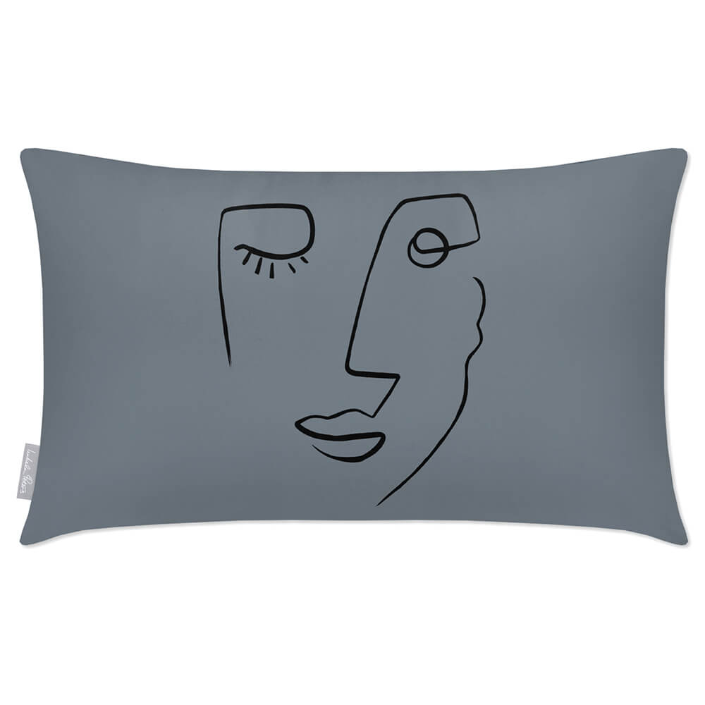 Outdoor Garden Waterproof Rectangle Cushion - Open Face  Izabela Peters French Grey 50 x 30 cm 