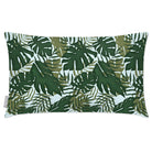 Outdoor Garden Waterproof Rectangle Cushion - Palm Leaf Luxury Outdoor Cushions Izabela Peters Duck Egg 50 x 30 cm 