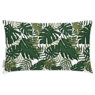 Outdoor Garden Waterproof Rectangle Cushion - Palm Leaf - White 50 x 30 cm by Izabela Peters