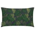 Outdoor Garden Waterproof Rectangle Cushion - Palm Leaf - Graphite 50 x 30 cm by Izabela Peters