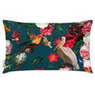 Outdoor Garden Waterproof Rectangle Cushion - Peruvian Paradise - Teal 50 x 30 cm by Izabela Peters