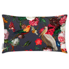 Outdoor Garden Waterproof Rectangle Cushion - Peruvian Paradise - Graphite 50 x 30 cm by Izabela Peters