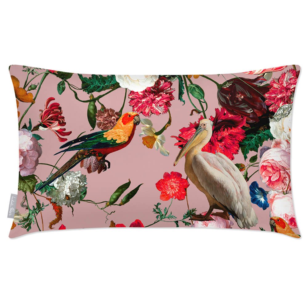 Outdoor Garden Waterproof Rectangle Cushion - Peruvian Paradise  Izabela Peters Rosewater 50 x 30 cm 