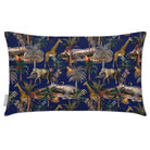 Safari Voyage | Outdoor Garden Waterproof Rectangle Cushion - Midnight 50 x 30 cm by Izabela Peters