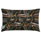 Safari Voyage | Outdoor Garden Waterproof Rectangle Cushion - Charcoal 50 x 30 cm by Izabela Peters