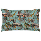 Safari Voyage | Outdoor Garden Waterproof Rectangle Cushion - Blue Surf 50 x 30 cm by Izabela Peters
