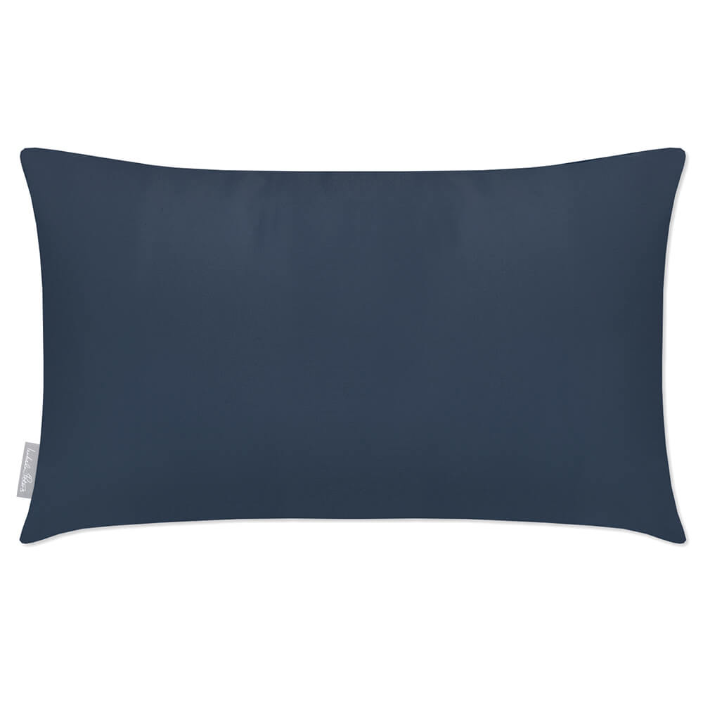 Outdoor Garden Waterproof Rectangle Cushion - Signature Colours - Petrol Blue 50 x 30 cm by Izabela Peters