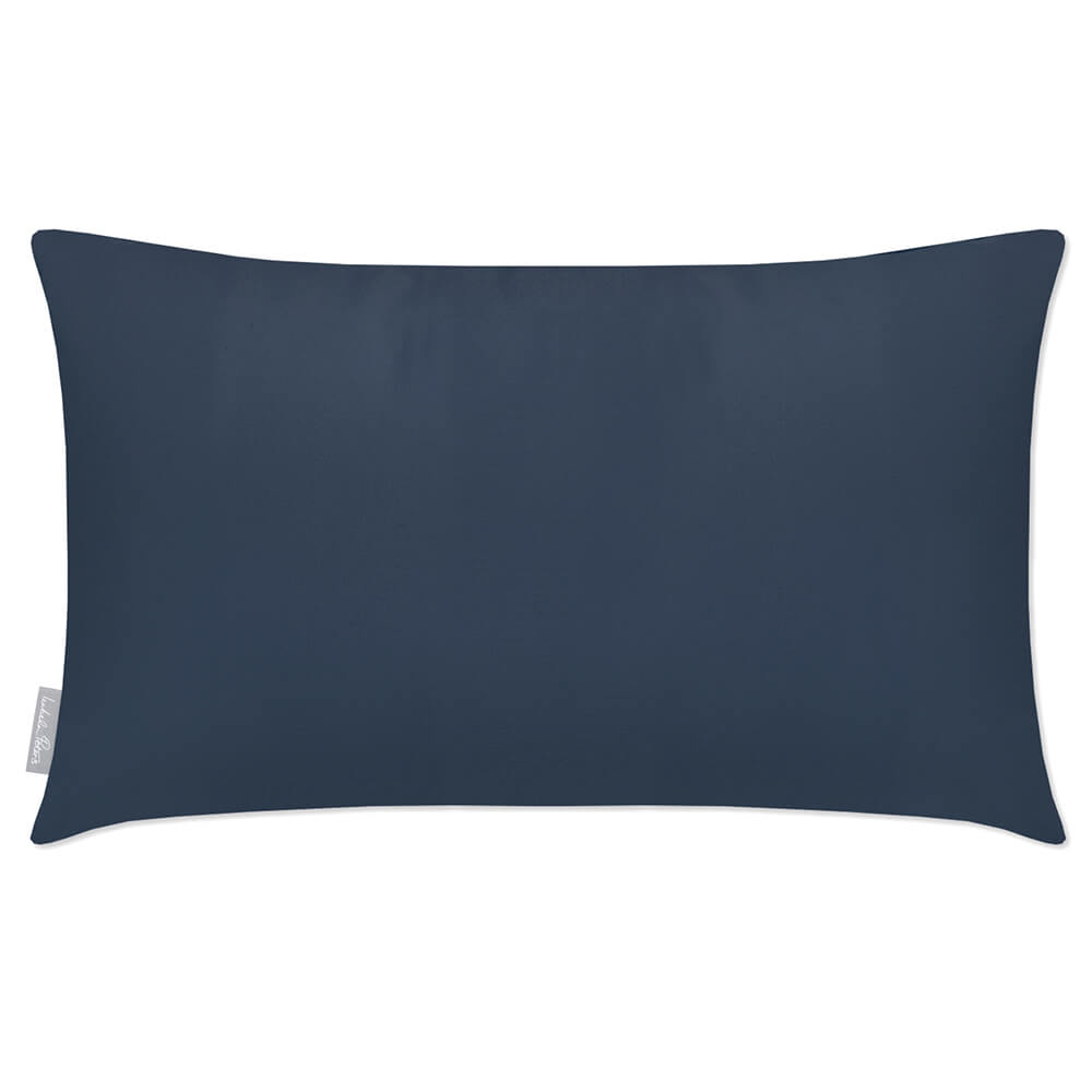 Outdoor Garden Waterproof Rectangle Cushion - Signature Colours  Izabela Peters Petrol Blue 50 x 30 cm 