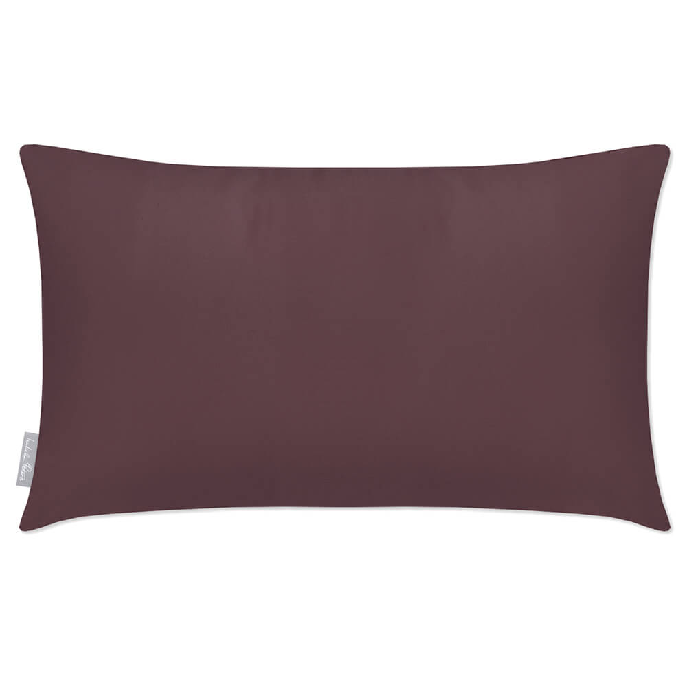 Outdoor Garden Waterproof Rectangle Cushion - Signature Colours - Italian Grape 50 x 30 cm by Izabela Peters