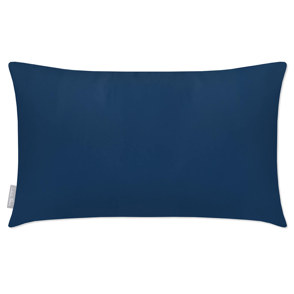 Outdoor Garden Waterproof Rectangle Cushion - Signature Colours  Izabela Peters Estate Blue 50 x 30 cm 