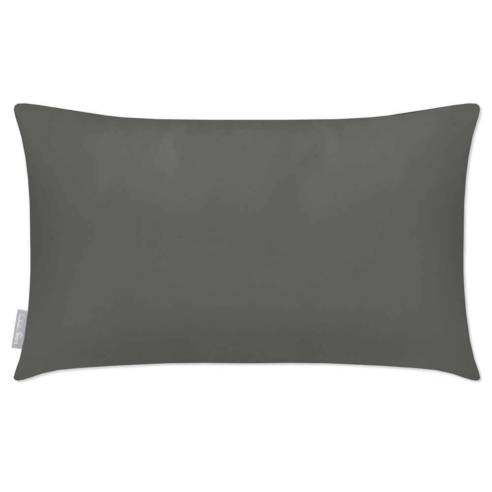 Outdoor Garden Waterproof Rectangle Cushion - Signature Colours in Beluga 50 x 30 cm | Izabela Peters