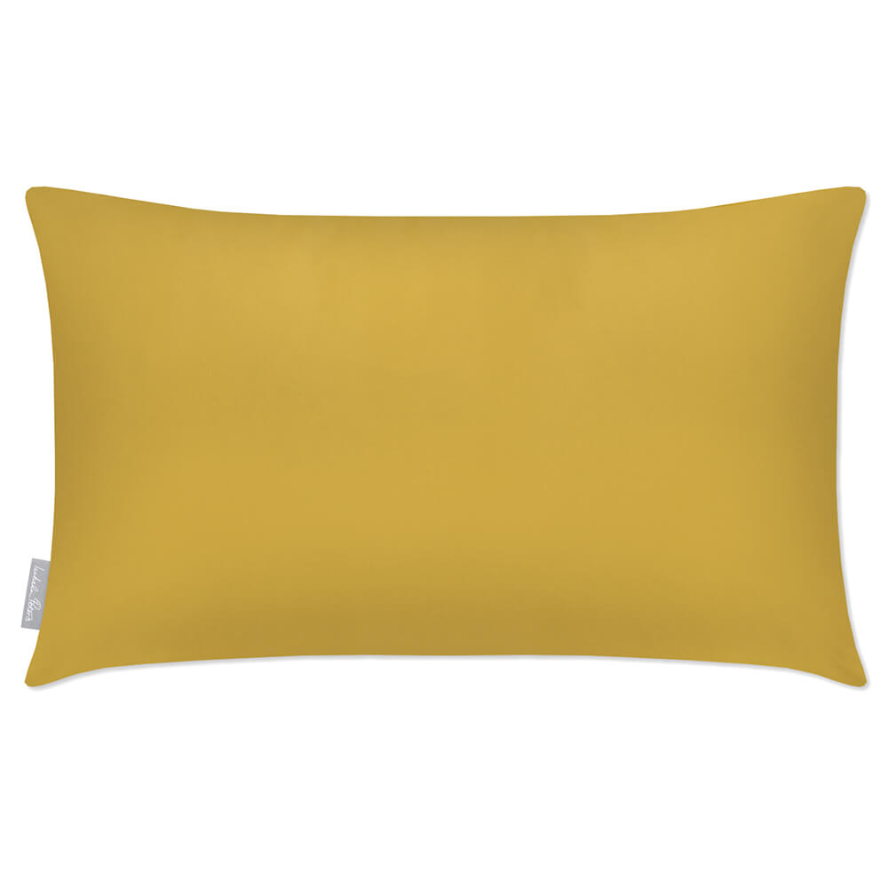 Outdoor Garden Waterproof Rectangle Cushion - Signature Colours  Izabela Peters Mustard 50 x 30 cm 