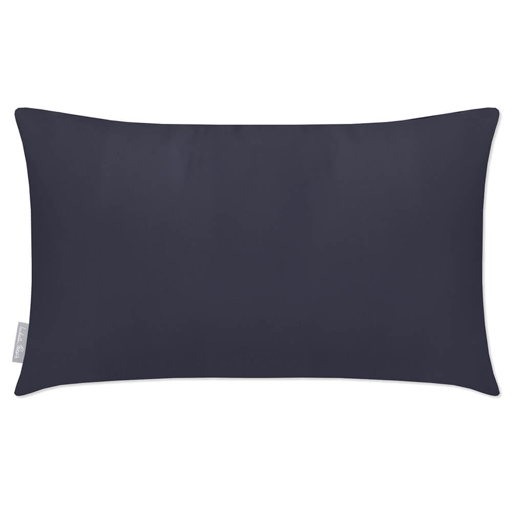 Outdoor Garden Waterproof Rectangle Cushion - Signature Colours  Izabela Peters Graphite 50 x 30 cm 