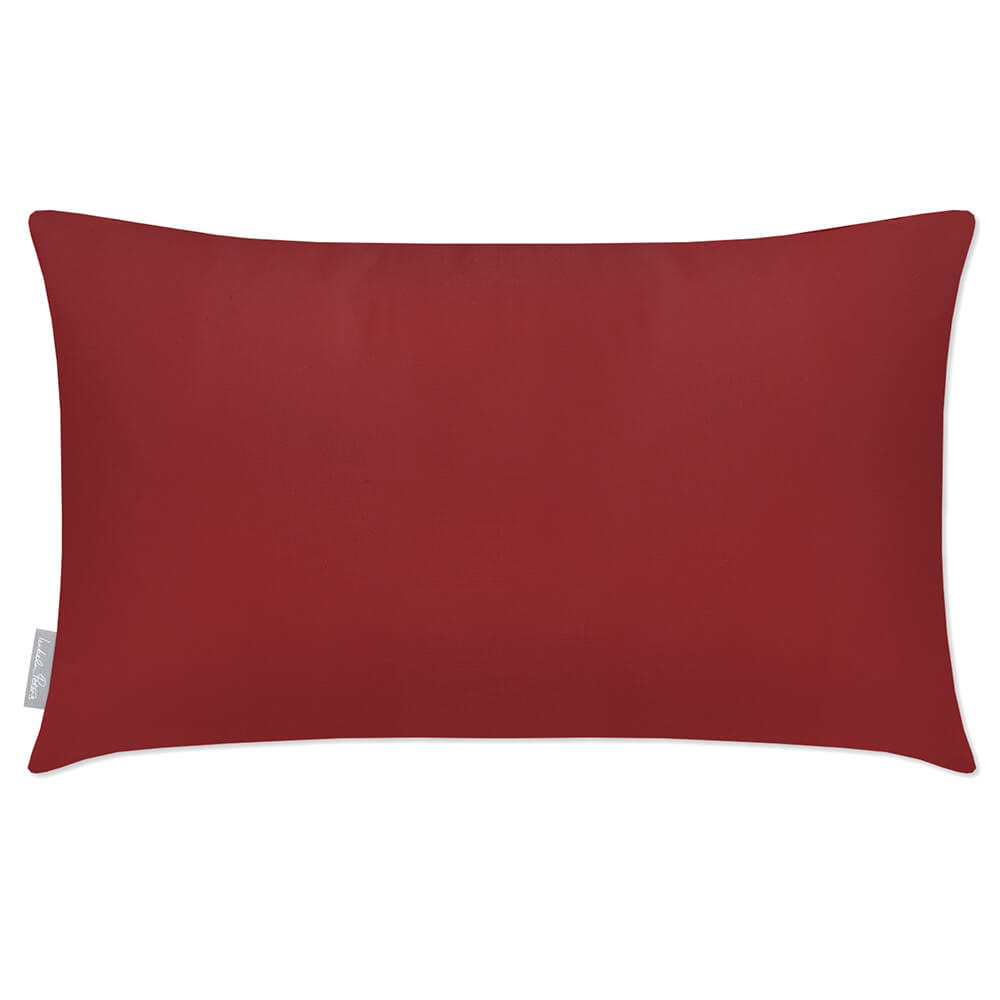 Outdoor Garden Waterproof Rectangle Cushion - Signature Colours  Izabela Peters Raspberry Red 50 x 30 cm 