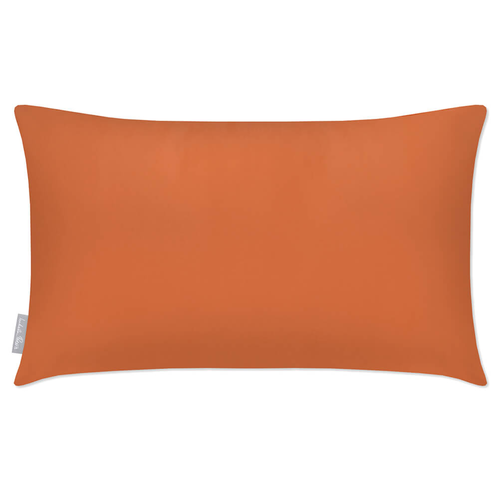 Outdoor Garden Waterproof Rectangle Cushion - Signature Colours  Izabela Peters Burnt Orange 50 x 30 cm 