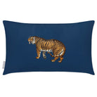 Outdoor Garden Waterproof Rectangle Cushion - Tiger - Estate Blue 50 x 30 cm by Izabela Peters