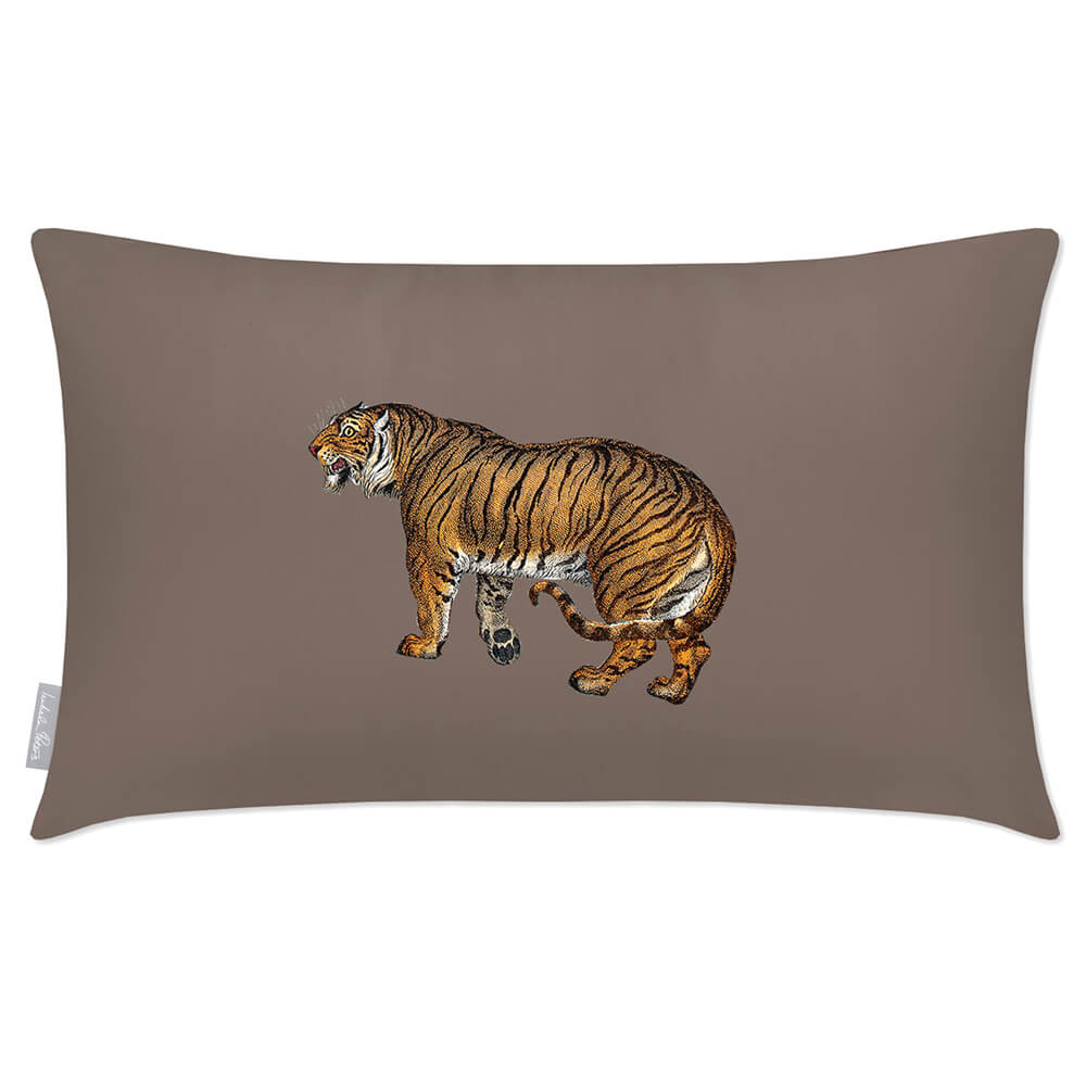 Outdoor Garden Waterproof Rectangle Cushion - Tiger  Izabela Peters Dovedale Stone 50 x 30 cm 