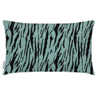 Outdoor Garden Waterproof Rectangle Cushion - Tiger Print - Blue Surf 50 x 30 cm by Izabela Peters