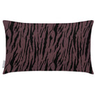 Outdoor Garden Waterproof Rectangle Cushion - Tiger Print - Italian Grape 50 x 30 cm by Izabela Peters