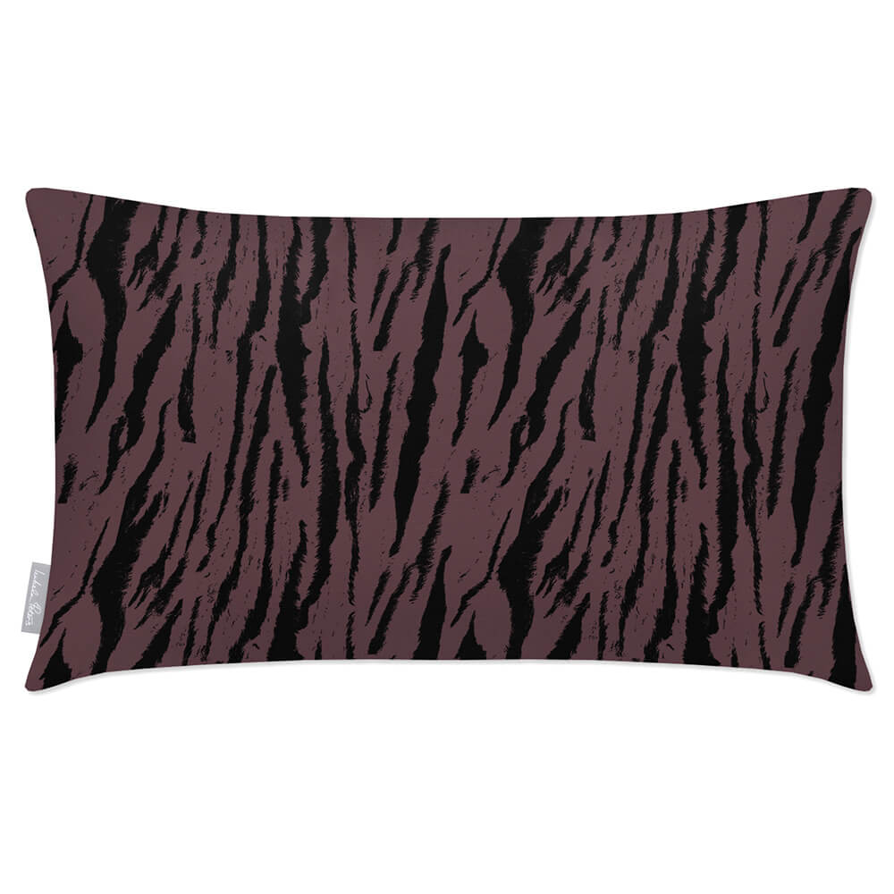 Outdoor Garden Waterproof Rectangle Cushion - Tiger Print  Izabela Peters Italian Grape 50 x 30 cm 