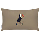 Outdoor Garden Waterproof Rectangle Cushion - Toucan - Taupe 50 x 30 cm by Izabela Peters