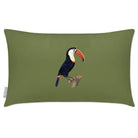 Outdoor Garden Waterproof Rectangle Cushion - Toucan - Sage 50 x 30 cm by Izabela Peters