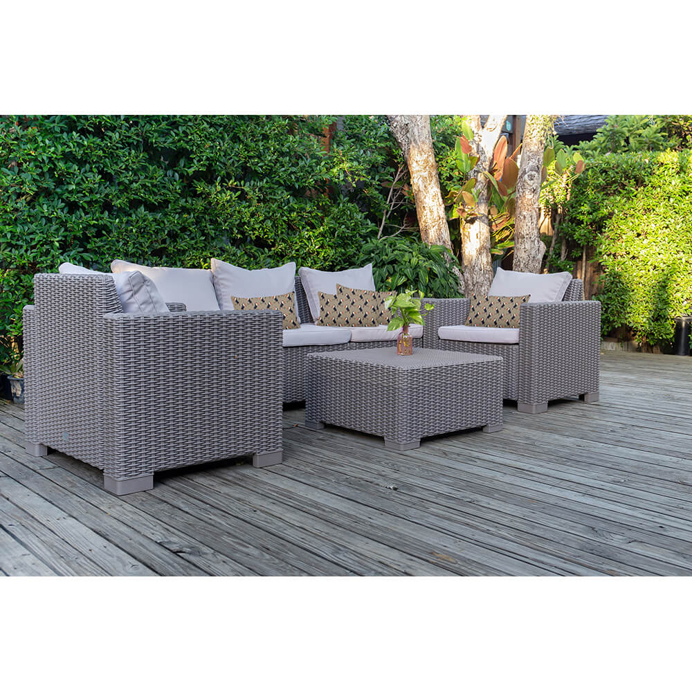 Outdoor Garden Waterproof Rectangle Cushion - Toucans - Taupe 50 x 30 cm by Izabela Peters