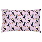 Outdoor Garden Waterproof Rectangle Cushion - Toucans - Blush Pink 50 x 30 cm by Izabela Peters