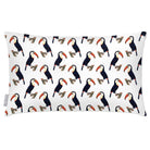 Outdoor Garden Waterproof Rectangle Cushion - Toucans - White 50 x 30 cm by Izabela Peters