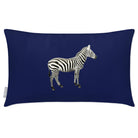 Outdoor Garden Waterproof Rectangle Cushion - Zebra - Midnight 50 x 30 cm by Izabela Peters
