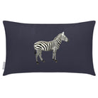 Outdoor Garden Waterproof Rectangle Cushion - Zebra - Graphite 50 x 30 cm by Izabela Peters