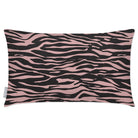 Outdoor Garden Waterproof Rectangle Cushion - Zebra Print - Rosewater 50 x 30 cm by Izabela Peters