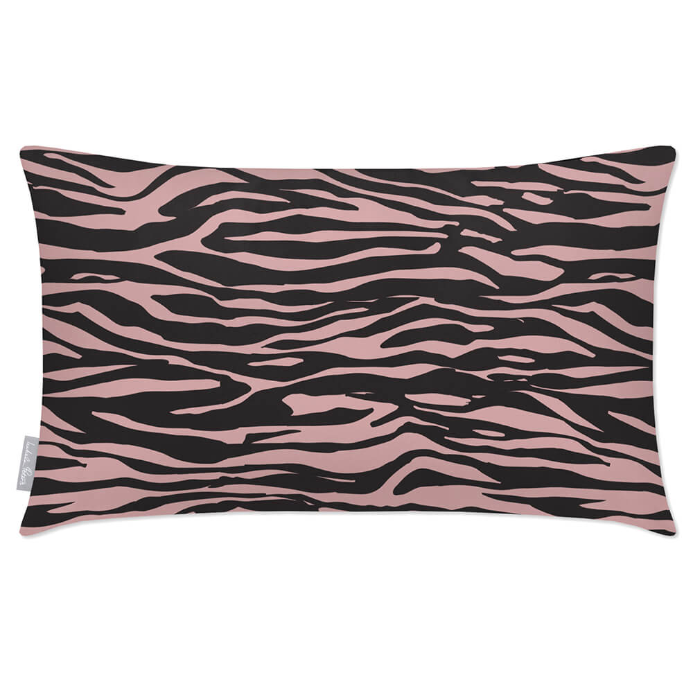 Outdoor Garden Waterproof Rectangle Cushion - Zebra Print  Izabela Peters Rosewater 50 x 30 cm 