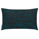 Outdoor Garden Waterproof Rectangle Cushion - Zebra Print - Teal 50 x 30 cm by Izabela Peters