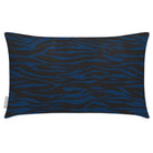 Outdoor Garden Waterproof Rectangle Cushion - Zebra Print - Estate Blue 50 x 30 cm by Izabela Peters