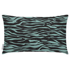 Outdoor Garden Waterproof Rectangle Cushion - Zebra Print - Blue Surf 50 x 30 cm by Izabela Peters