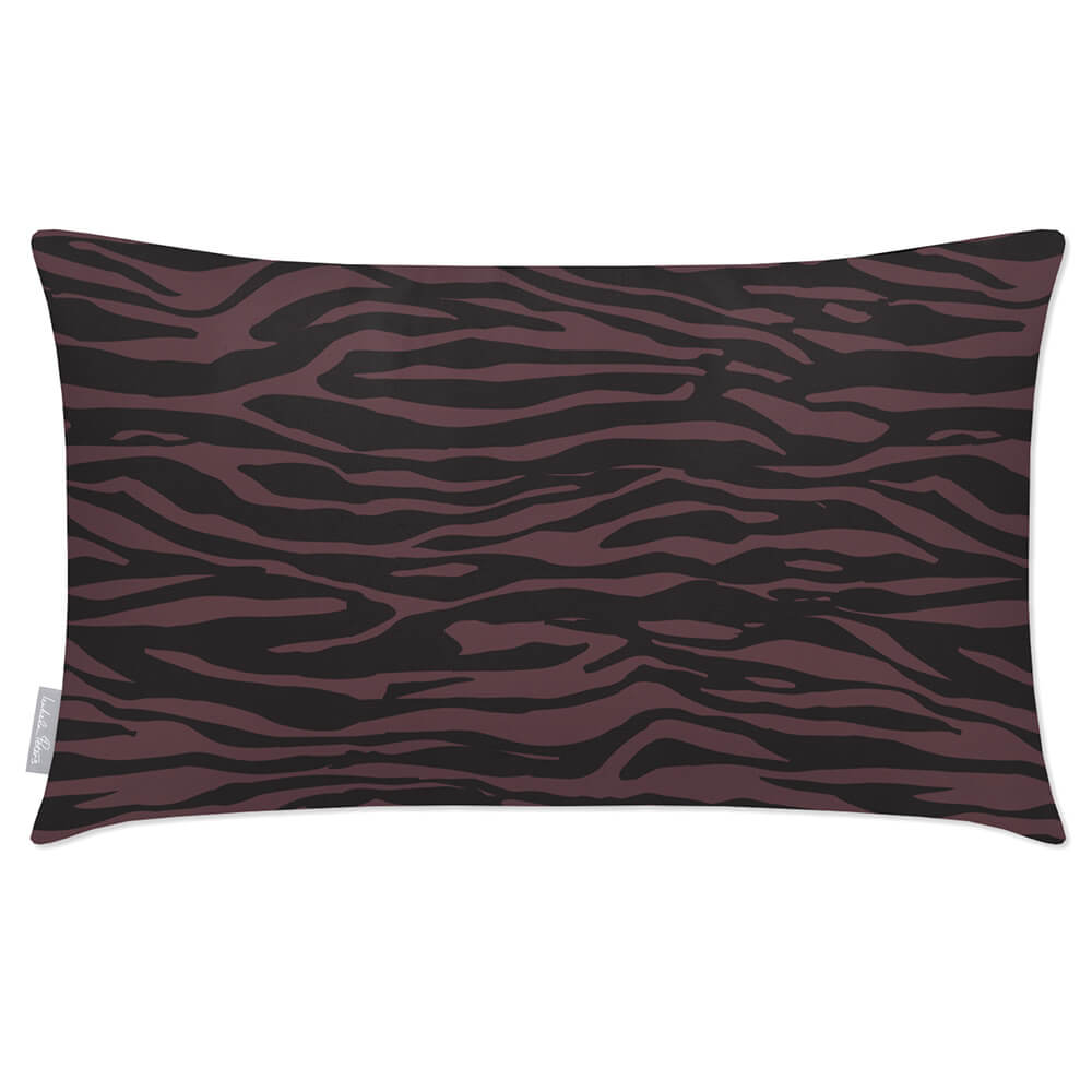 Outdoor Garden Waterproof Rectangle Cushion - Zebra Print  Izabela Peters Italian Grape 50 x 30 cm 