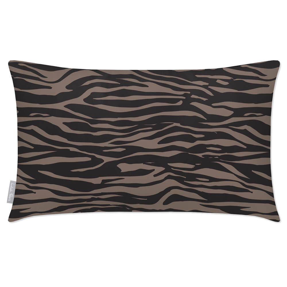 Outdoor Garden Waterproof Rectangle Cushion - Zebra Print  Izabela Peters Dovedale Stone 50 x 30 cm 