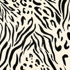 Upholstery Curtain Fabric - Luxury Eco - Friendly Velvet - Animal Fusion Print - Ivory Cream by Izabela Peters