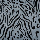 Upholstery Curtain Fabric - Luxury Eco - Friendly Velvet - Animal Fusion Print - French Grey by Izabela Peters