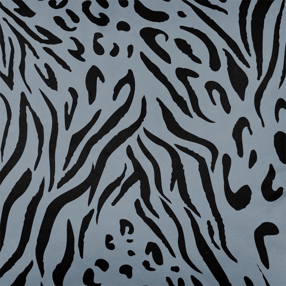 Upholstery Curtain Fabric - Luxury Eco-Friendly Velvet - Animal Fusion Print  IzabelaPeters French Grey  