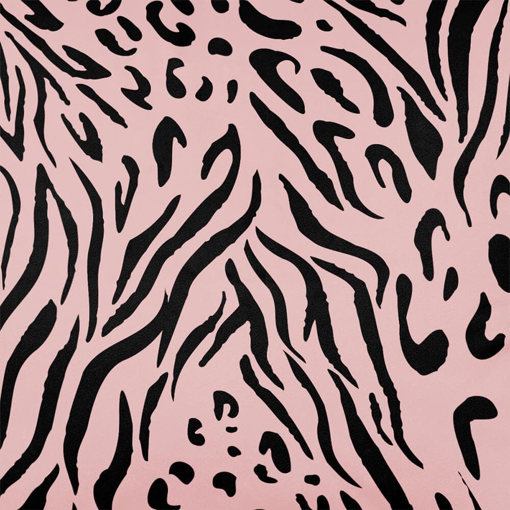 Upholstery Curtain Fabric - Luxury Eco - Friendly Velvet - Animal Fusion Print - Rosewater by Izabela Peters
