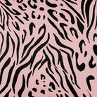 Upholstery Curtain Fabric - Luxury Eco - Friendly Velvet - Animal Fusion Print - Rosewater by Izabela Peters
